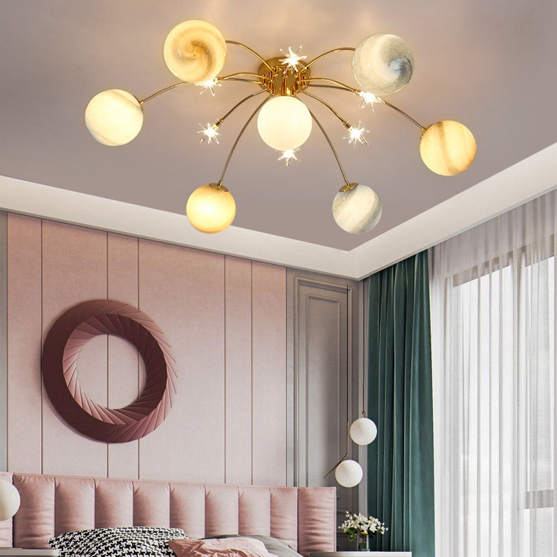 Contemporary Moon Ceiling Light