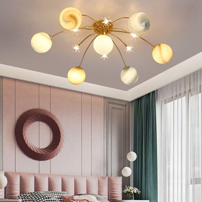 Contemporary Moon Ceiling Light