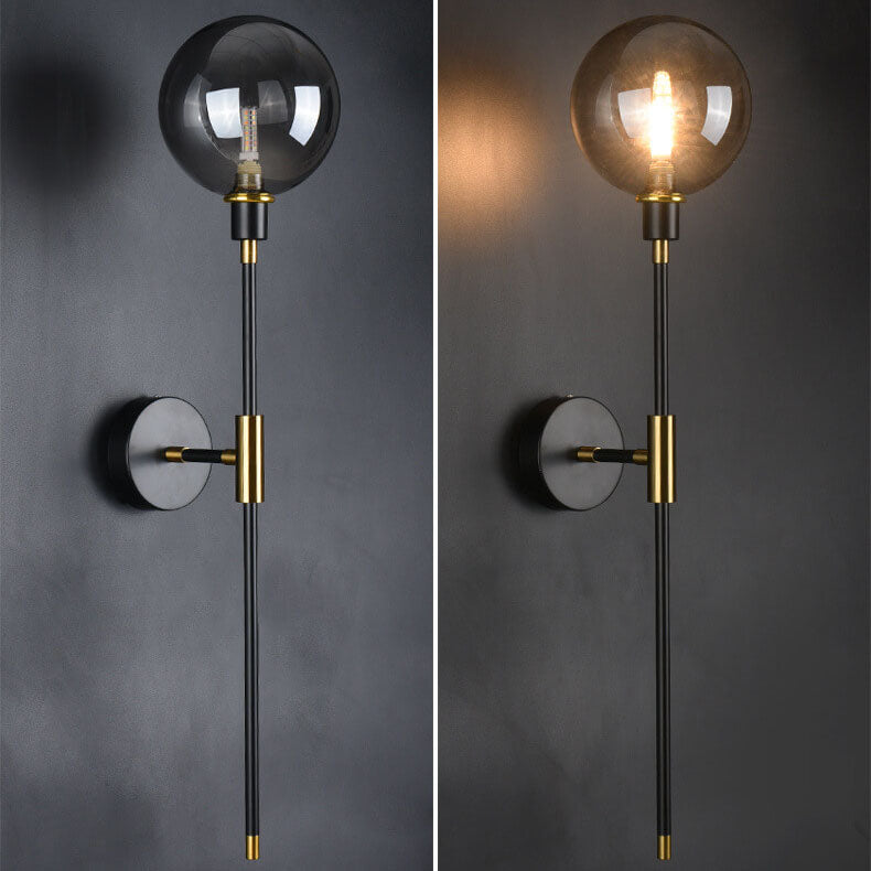 Light Magic Bean Glass Long Arm 1-Light Wall Sconce Lamp