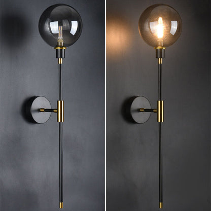 Light Magic Bean Glass Long Arm 1-Light Wall Sconce Lamp