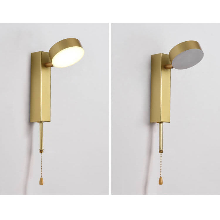 Minimalist Round Rectangular Base USB LED Wall Sconce Lamp