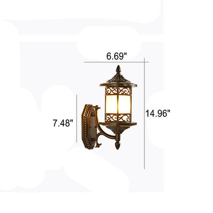 Cylindrical Outdoor Waterproof 1-Light Wall Sconce Lamp