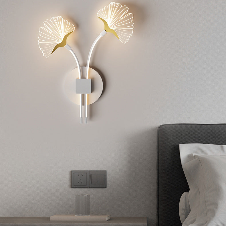Ginkgo Leaf Iron Aluminium Acrylic LED Wall Sconce Lamp