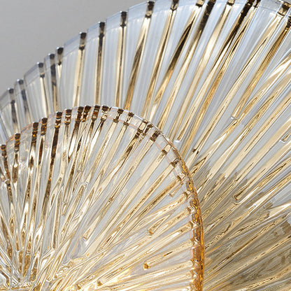 Modern Minimalist Round Glass Copper LED Wall Sconce Lamp