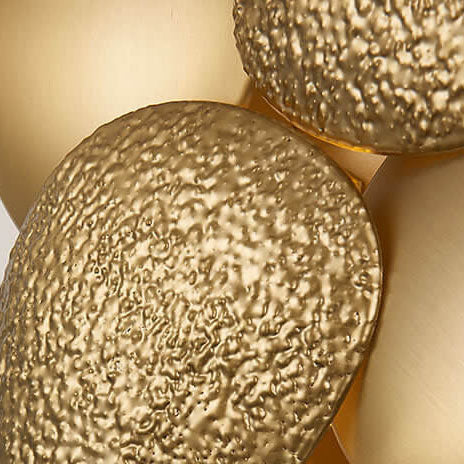 Gold Stainless Steel Pebble 3/6 Light Wall Sconce Lamp