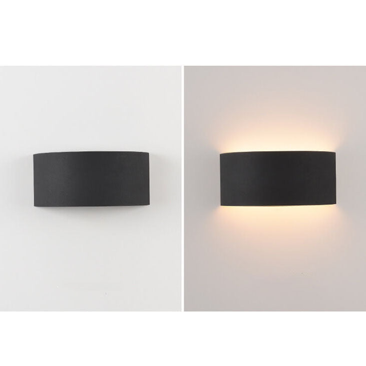 Solid Color Iron Half-circle LED Wall Sconce Lamp