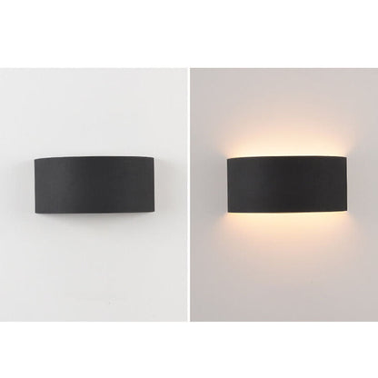 Solid Color Iron Half-circle LED Wall Sconce Lamp