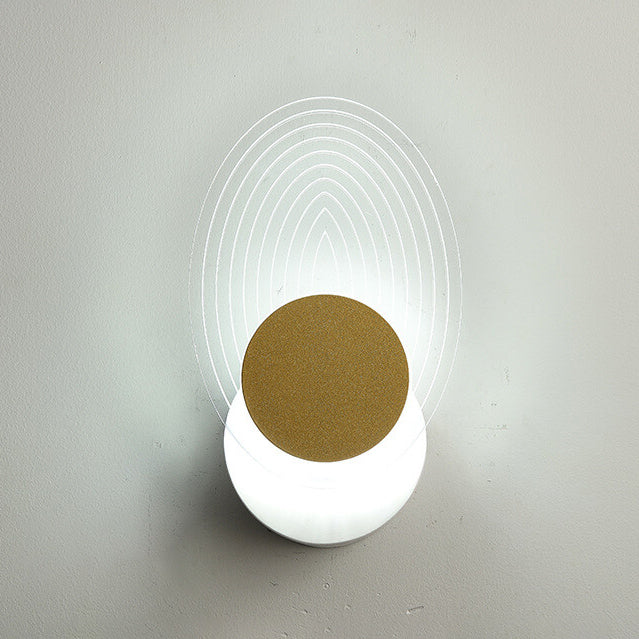 Light Luxury Gold Geometric Acrylic LED Wall Sconce Lamp