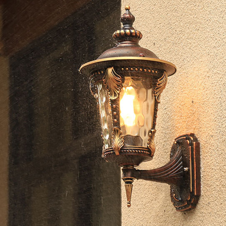 Cylinder Aluminum Glass 1-Light Wall Sconce Lamp