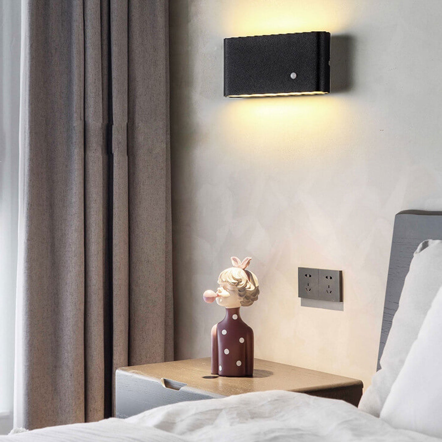 Human Rechargeable Magnetic LED Outdoor Wall Sconce Lamp