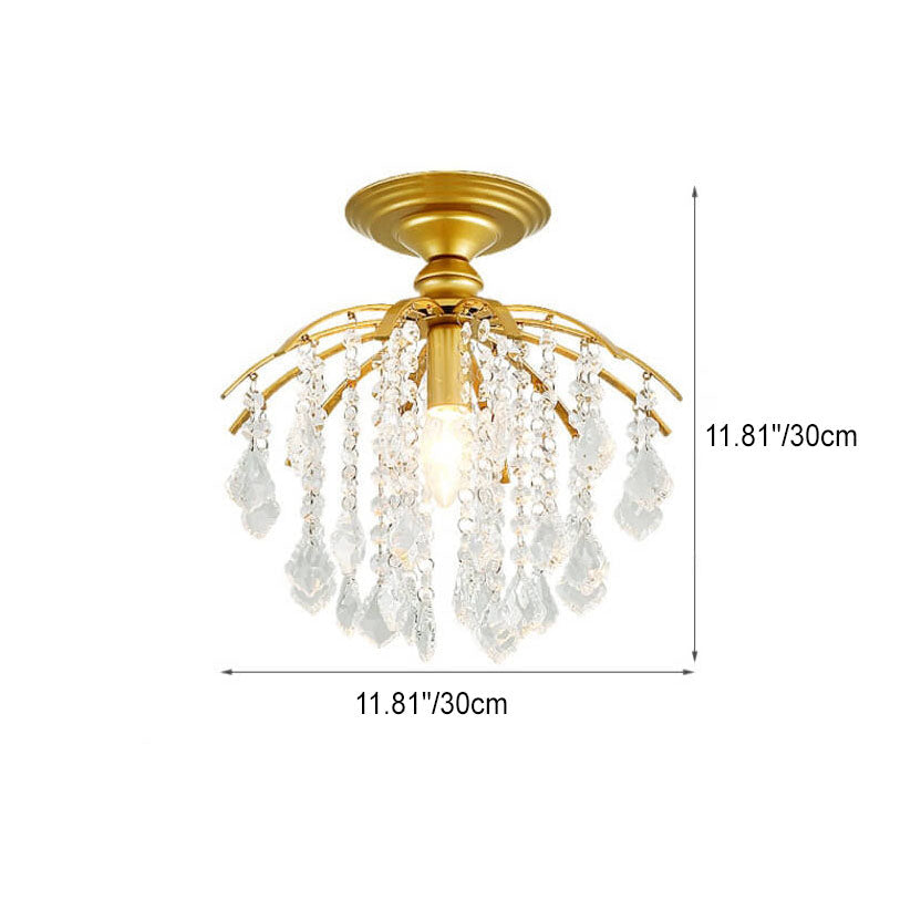 Modern Crystal Iron Ceiling Light