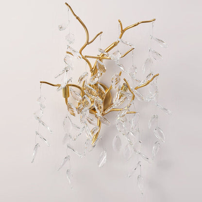 Light Luxury Crystal Resin 3-Light Wall Sconce Lamp
