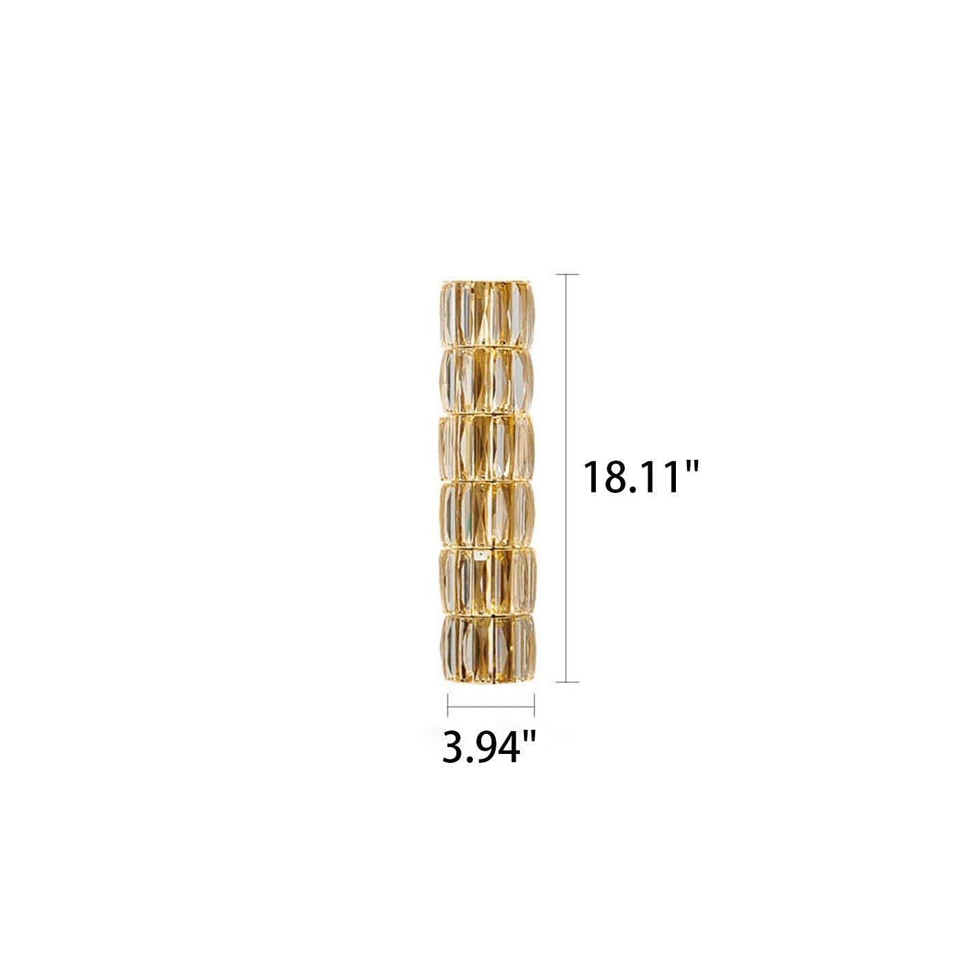 French Light Crystal Column 4/6/8-Light Wall Sconce Lamp