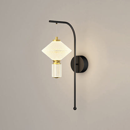 Iron Aluminum Acrylic Rhombic Column LED Wall Sconce Lamp