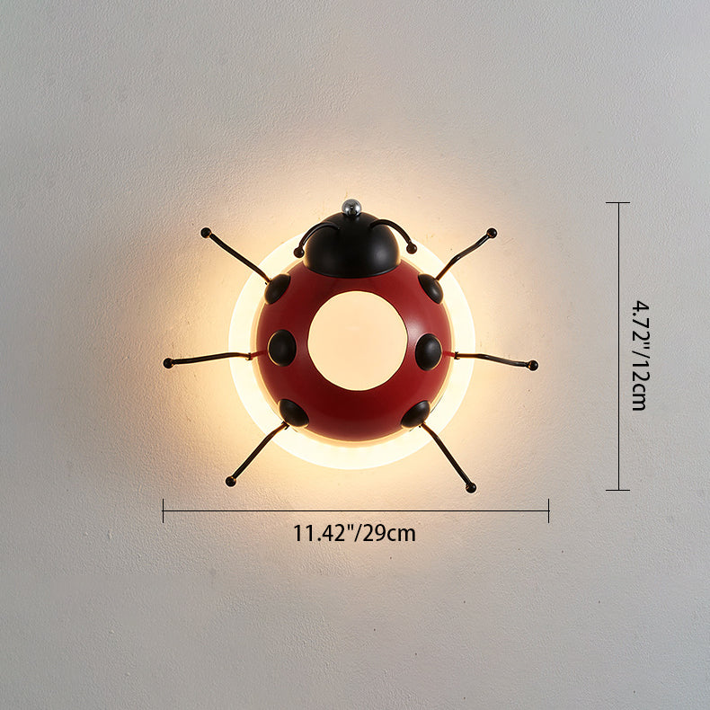 Creative Cartoon Beetle Acrylic LED Kids Wall Sconce Lamp