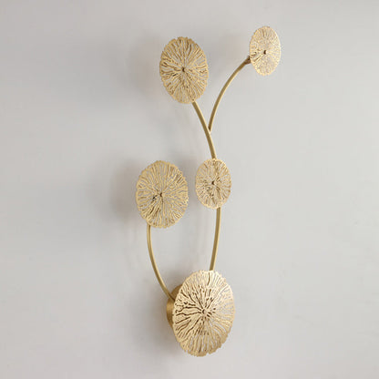 Full Hollow Lotus Leaf Cluster 3/5/7-Light Wall Sconce Lamp