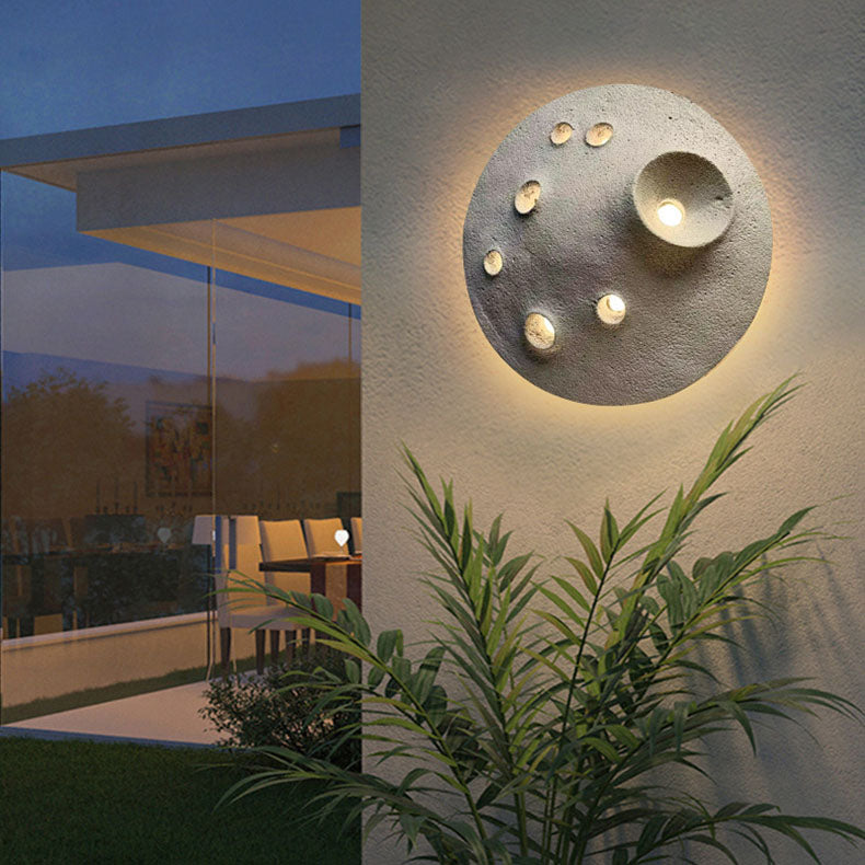 Creative Waterproof Lunar Concrete LED Wall Sconce Lamp