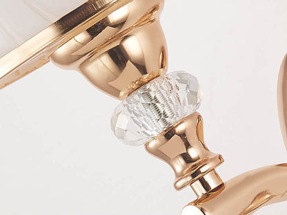 Glass Lampshade Zipper Switch 1/2-Light Wall Sconce Lamp