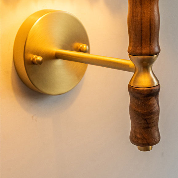 Japanese Ceramic Conic Pleated 1-Light Wall Sconce Lamp