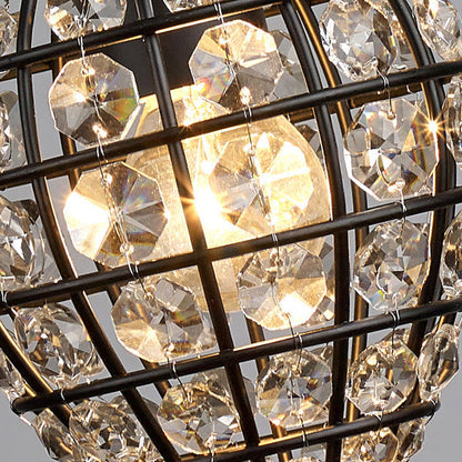 European Dragon Crystal Iron Resin 1-Light Wall Sconce Lamp