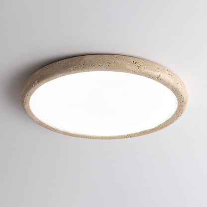 Japanese Travertine Acrylic LED Flush Mount Ceiling Light