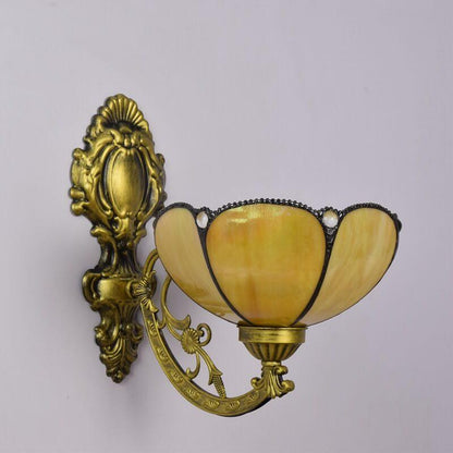 Tiffany Sunflower Stained Glass 1-Light Wall Sconce Lamp