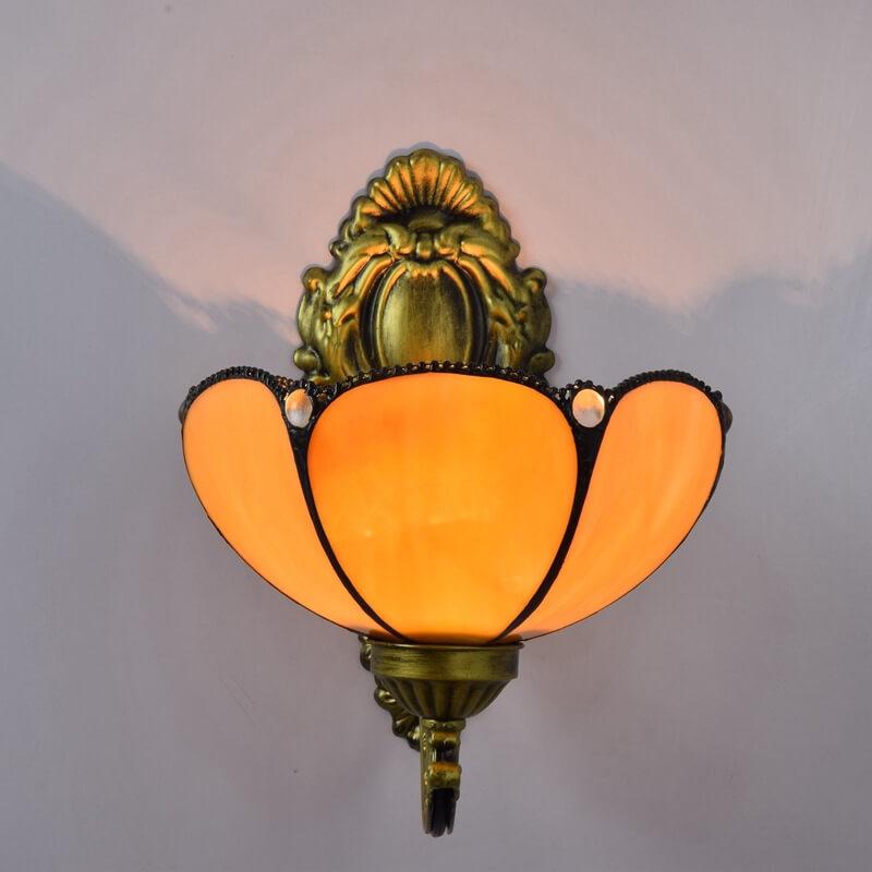 Tiffany Sunflower Stained Glass 1-Light Wall Sconce Lamp