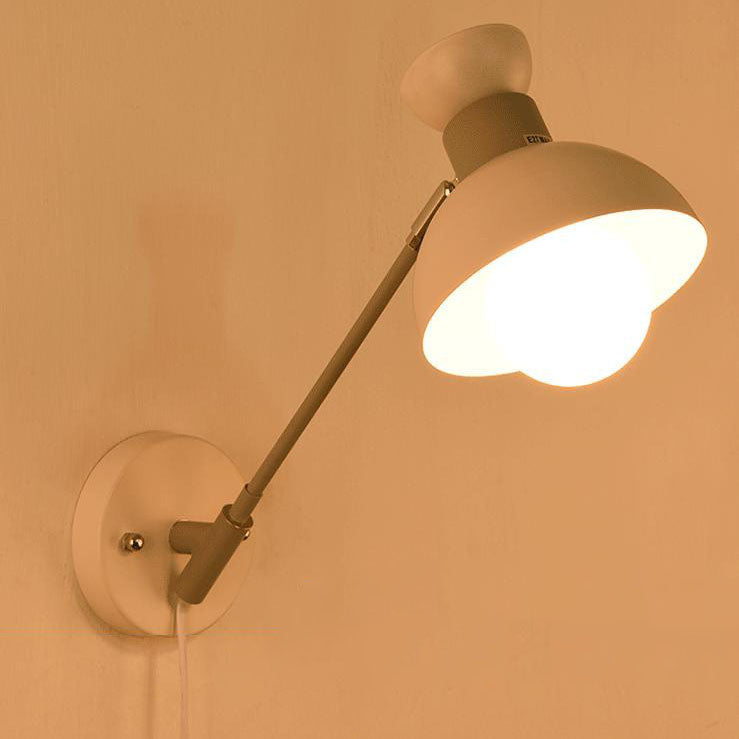 Scandinavian Metal Bowl Round 1-Light Wall Sconce Lamp