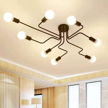 Modern 8-Light Iron Ceiling Light