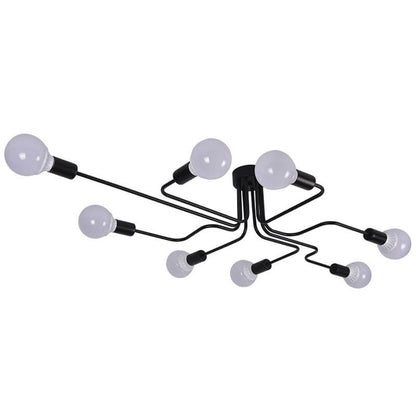 Modern 8-Light Iron Ceiling Light