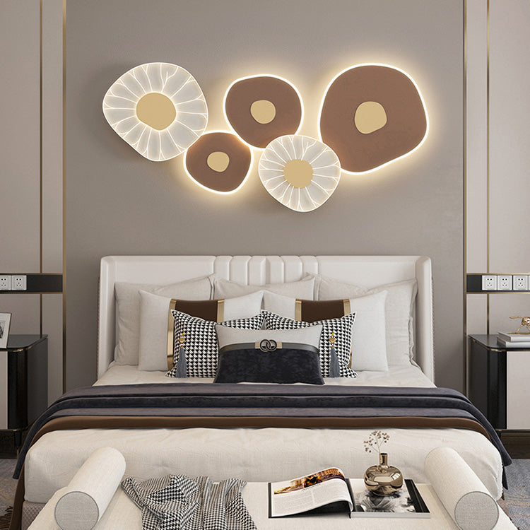 Luxury Lotus Leaf Design Iron Acrylic LED Wall Sconce Lamp