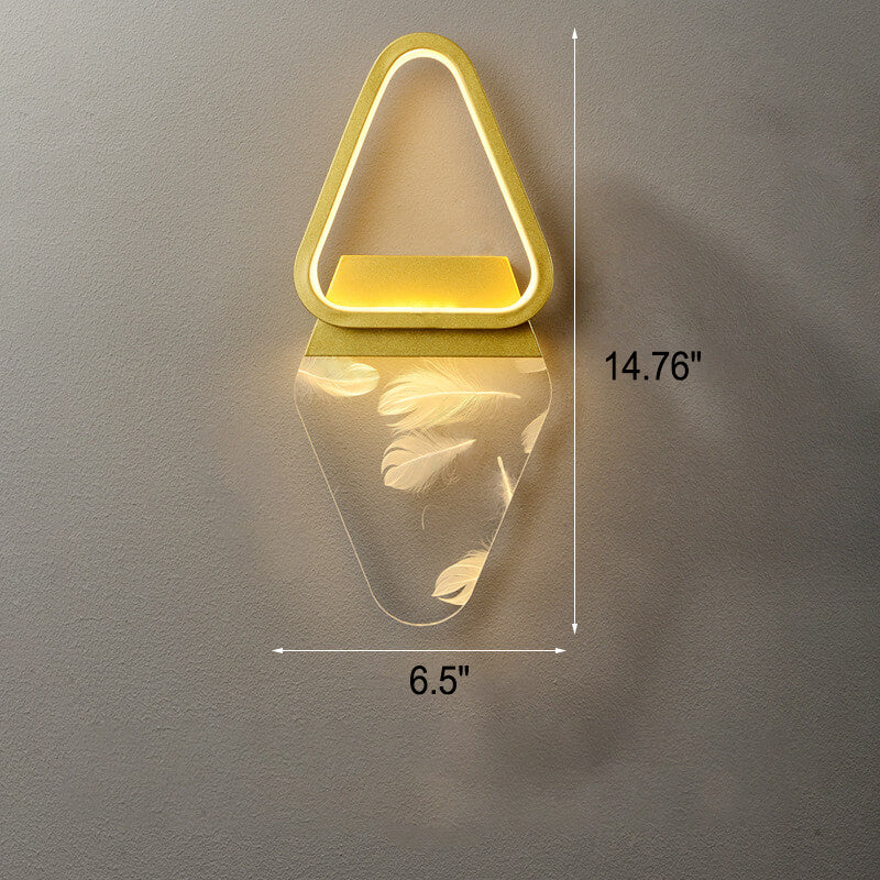 Light Feather Effect Acrylic Geometric LED Wall Sconce Lamp