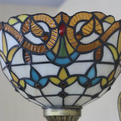 Tiffany Flora Stained Glass 1-Light Wall Sconce Lamp