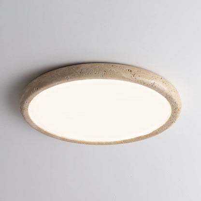 Japanese Travertine Acrylic LED Flush Mount Ceiling Light