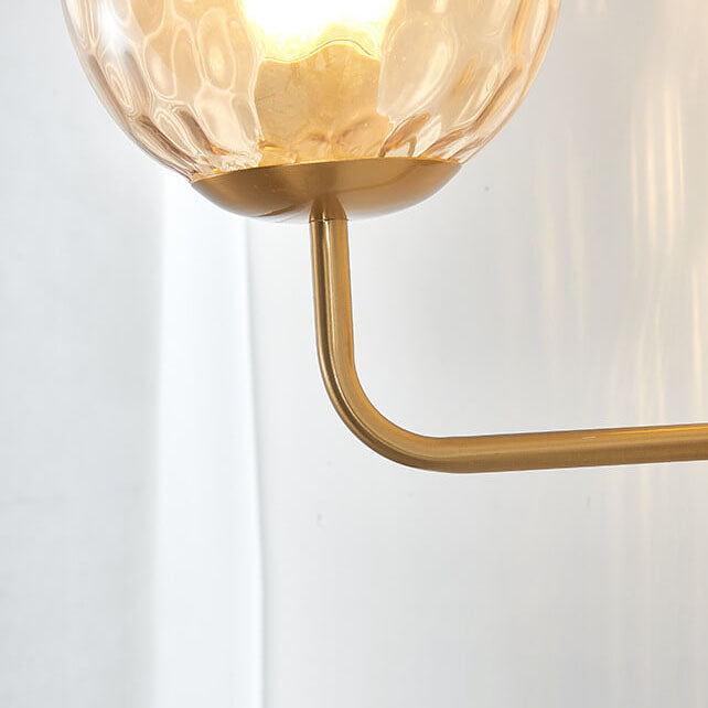 Luxury Round Ball Iron Glass 1-Light Wall Sconce Lamp