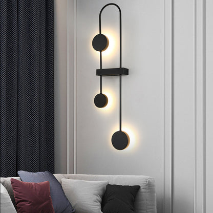 Nordic Round Geometric Metal Acrylic LED Wall Sconce Lamp