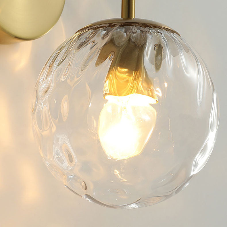 Scandinavian Round Ball Iron Glass 1-Light Wall Sconce Lamp