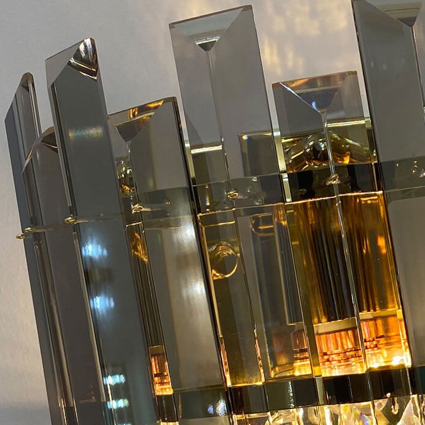 Luxury Crystal Multi-Layer Column 1-Light Wall Sconce Lamp