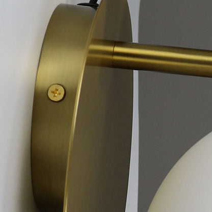 Scandinavian Round Ball Iron Glass 1-Light Wall Sconce Lamp
