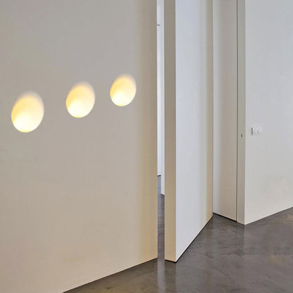 Round Aluminum Plaster LED Embedded Wall Sconce Lamp
