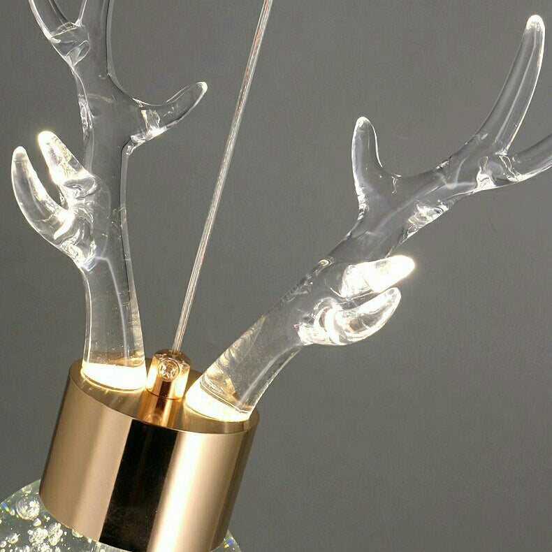 Acrylic Antler Bubble Crystal Ball LED Wall Sconce Lamp