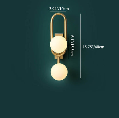 Light Luxury Iron Gold Magic Bean 2-Light Wall Sconce Lamp