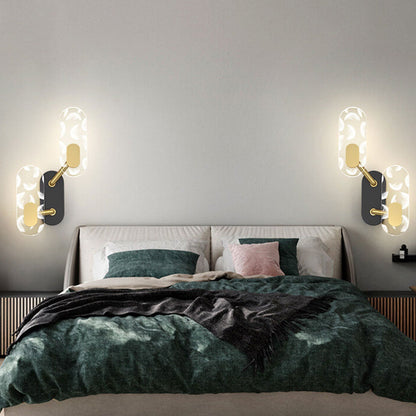 Creative Acrylic Ring Black Gold LED Wall Sconce Lamp
