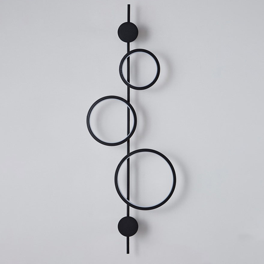 Multiple Circle Iron Silicone LED Wall Sconce Lamp