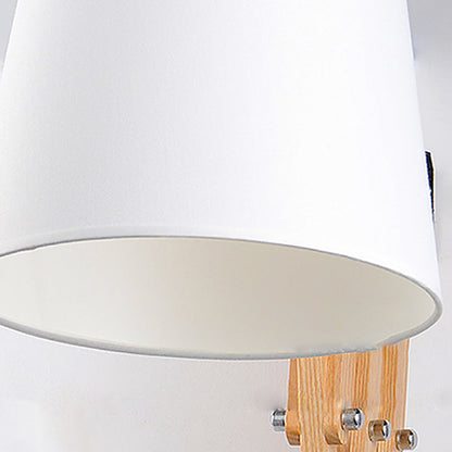 Linen Iron Retractable Rotating 1-Light Wall Sconce Lamp
