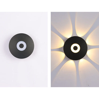 Black Indoor Outdoor Waterproof LED Wall Sconce Lamp