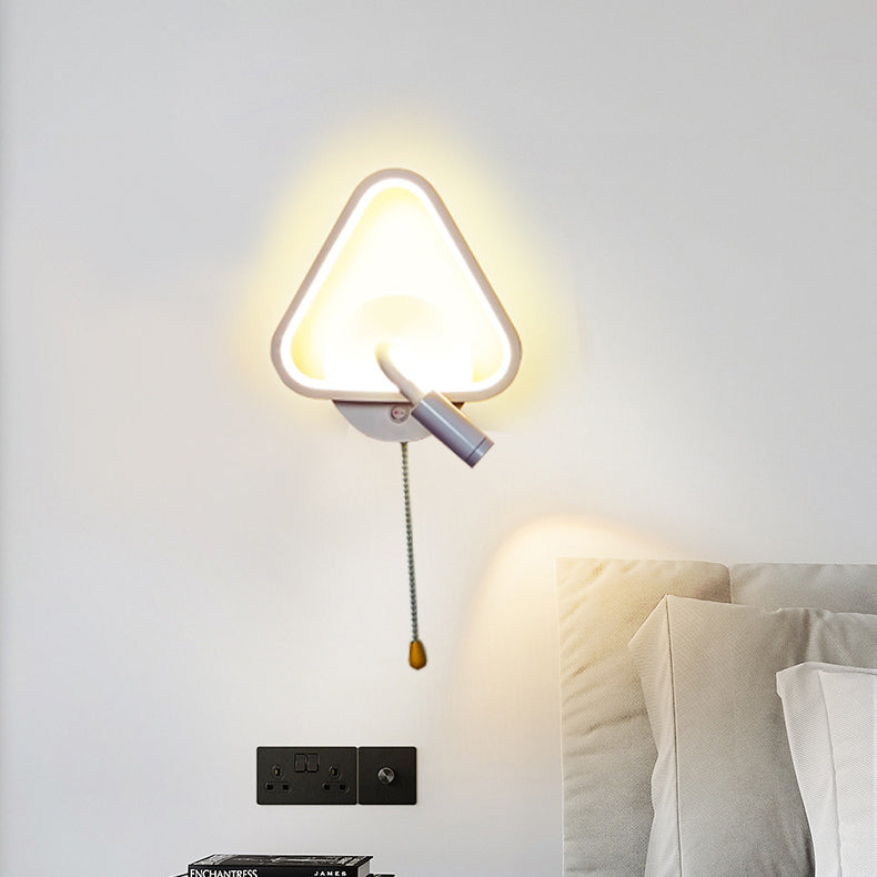 Triangle Iron PC LED Wall Sconce Lamp With Spotlight