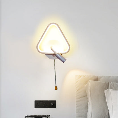 Triangle Iron PC LED Wall Sconce Lamp With Spotlight