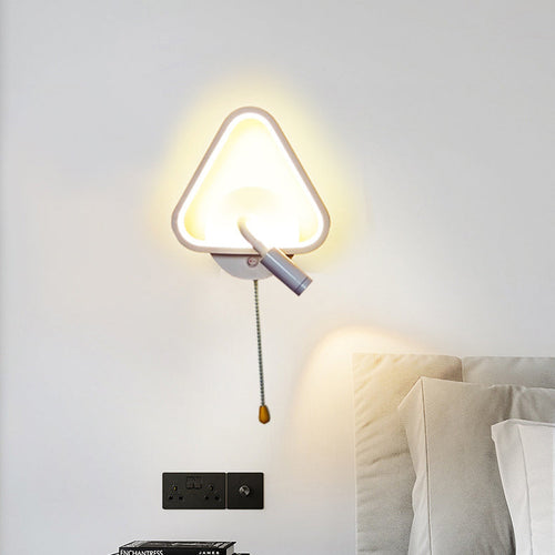 Triangle Iron PC LED Wall Sconce Lamp With Spotlight