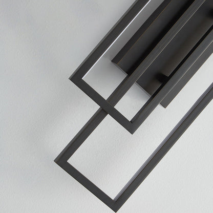 Mid-century Rectangular Geometric LED Wall Sconce Lamp
